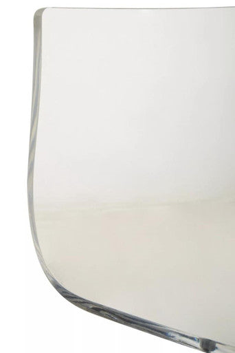 Baina Clear Acrylic Seat Bar Stool With Black Base