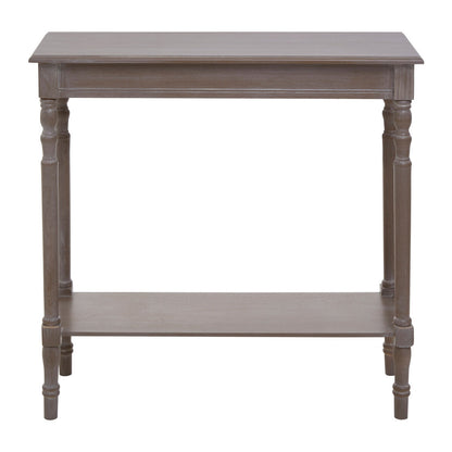 Natural Pine Wood Console Table with Lower Storage Shelf, Heritage
