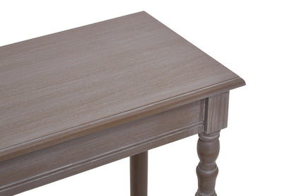 Natural Pine Wood Console Table with Lower Storage Shelf, Heritage