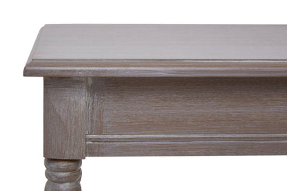 Natural Pine Wood Console Table with Lower Storage Shelf, Heritage