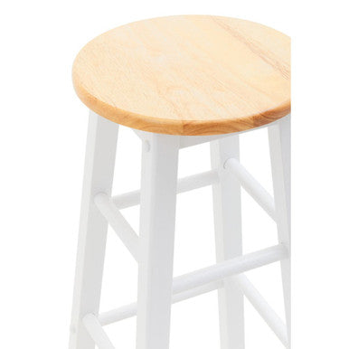 Chester White and Natural Wooden Kitchen or Bar Stool