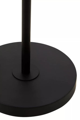 Hutchinson Clear Crystal Floor Lamp with Black Metal