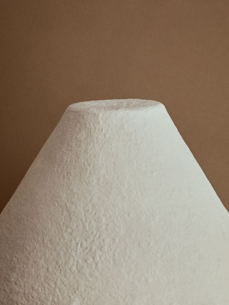 Carta White Papier Mache Table Lamp