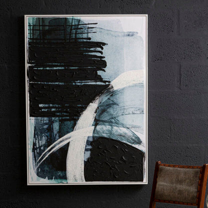 Astratto Blue and Black Wall Art