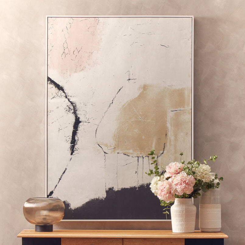 Astratto Natural Pink And Classic Wall Art