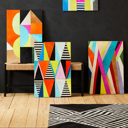 Safira Genunie Leather Abstract Wall Art