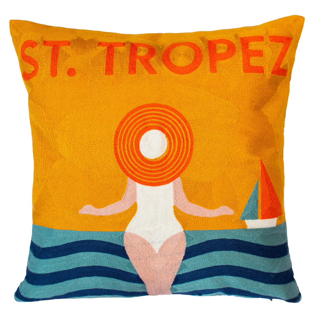 St. Tropez Needlepoint Pillow