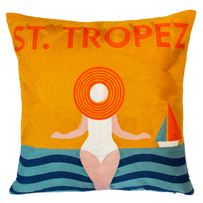 St. Tropez Needlepoint Pillow