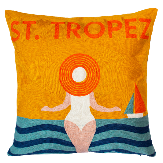 St. Tropez Needlepoint Pillow