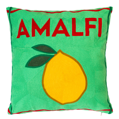 Amalfi Lemon Needlepoint Pillow