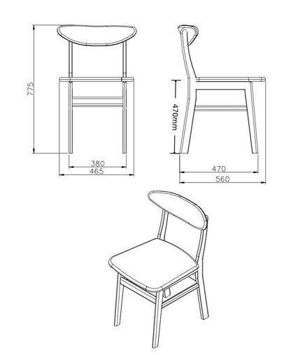 Wright Walnut Dining Chair (Set of 2)