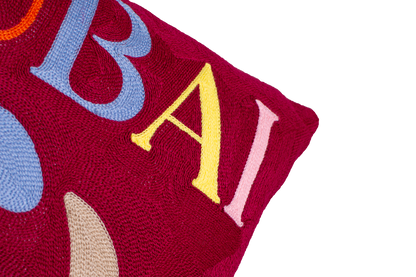 Dubai Needlepoint Pillow – Luxury Palm Design