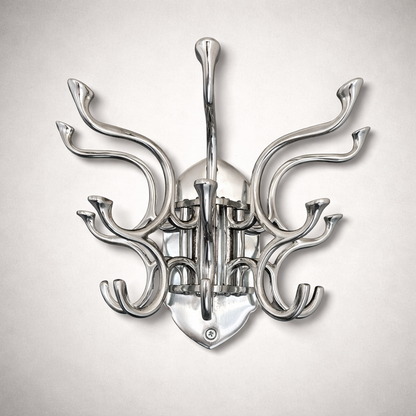Metal Swivel Coat Rack - Polished Chrome Finish