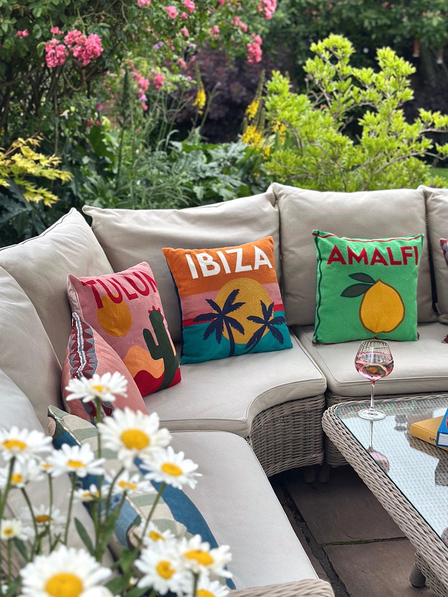 Tulum Cactus Needlepoint Pillow