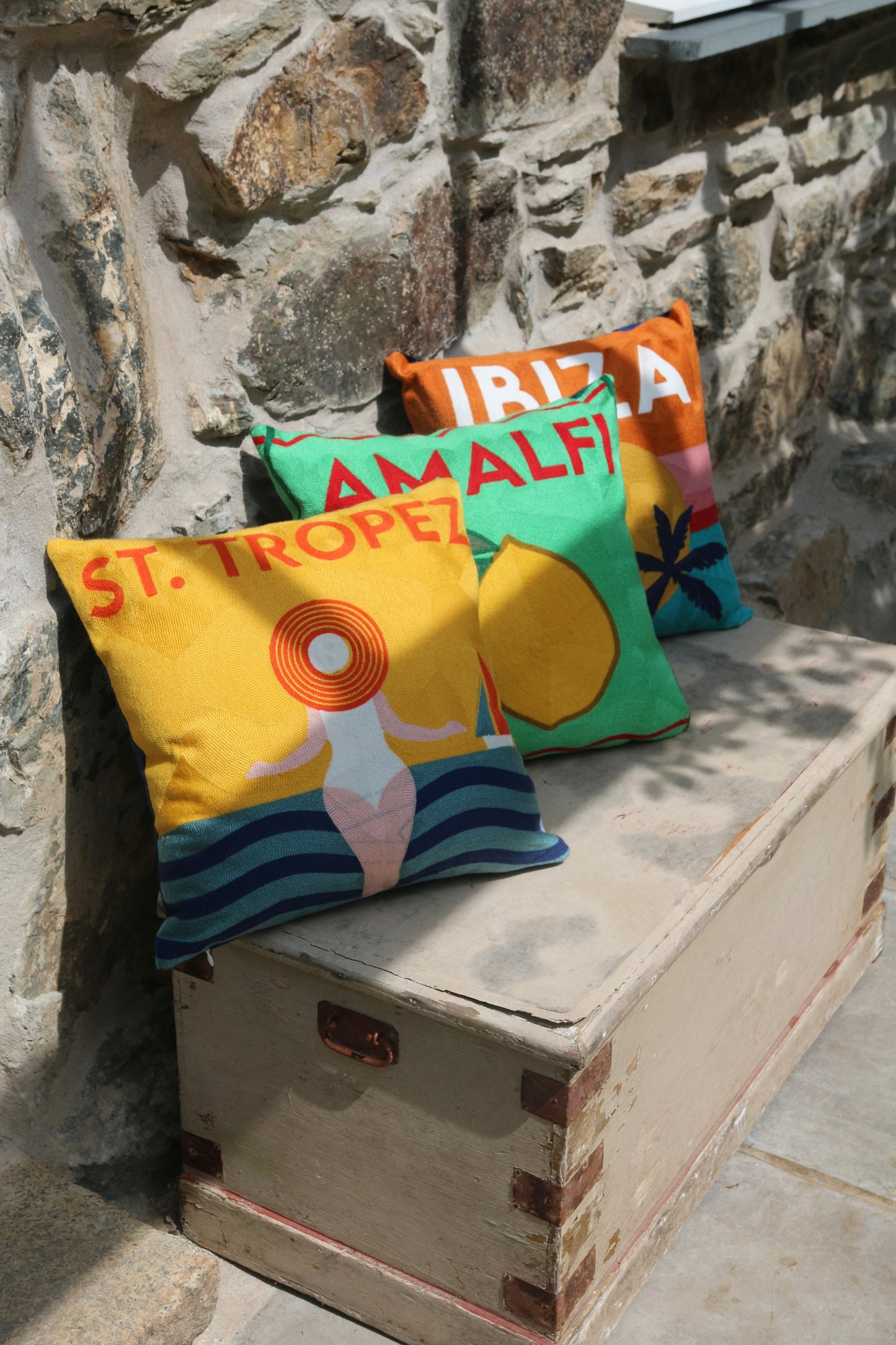 St. Tropez Needlepoint Pillow