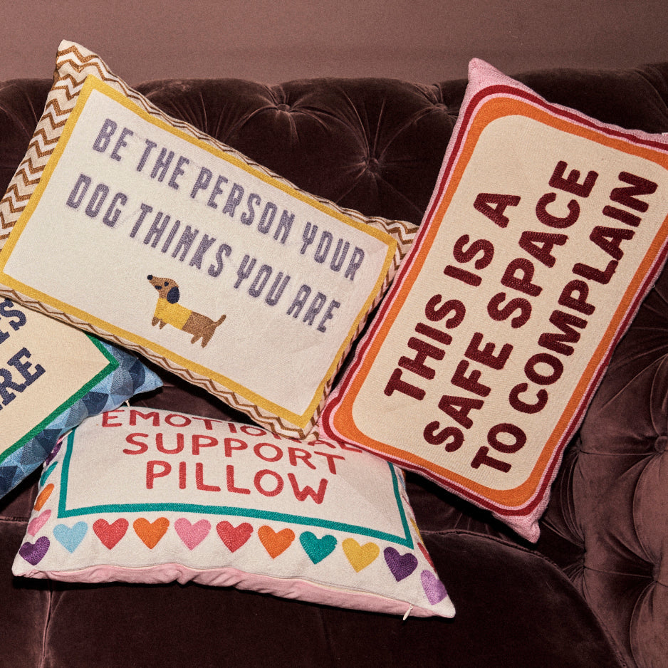 Dog Lover Needlepoint Pillow – Be The Person Your Dog Thinks You Are