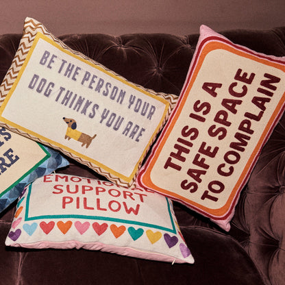 Dog Lover Needlepoint Pillow – Be The Person Your Dog Thinks You Are
