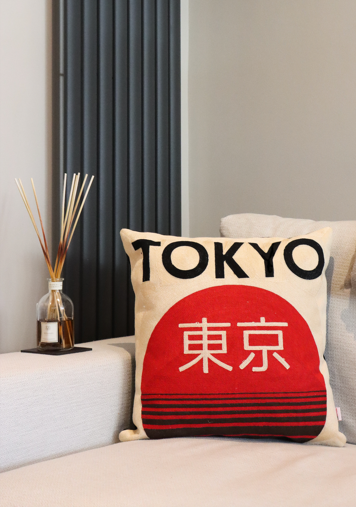 Tokyo Needlepoint Pillow – Japanese Graphic Design