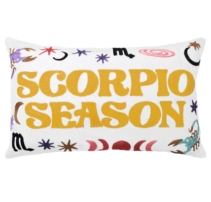 Scorpio Zodiac Needlepoint Pillow