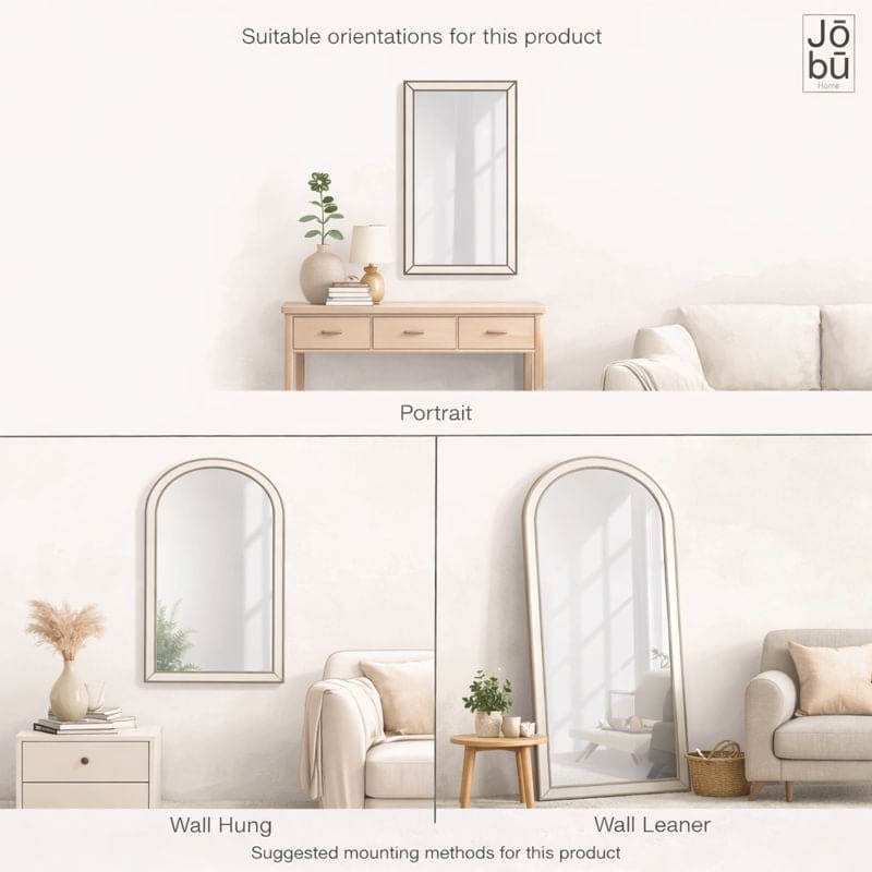 Akiko - Gold Metal Arched Mirror - 120cm x 95cm