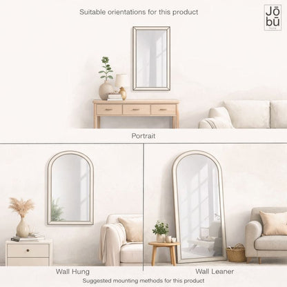 Akiko - Gold Metal Arched Mirror - 120cm x 95cm