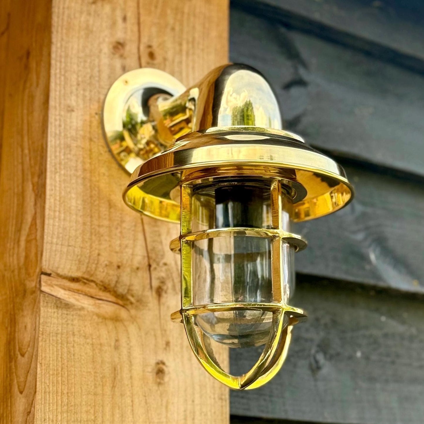 Wells - Solid Brass Bulkhead Outdoor & Bathroom Wall Light