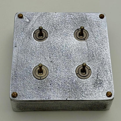 4 Gang 2 Way Solid Cast Metal Conduit Light Switch Industrial