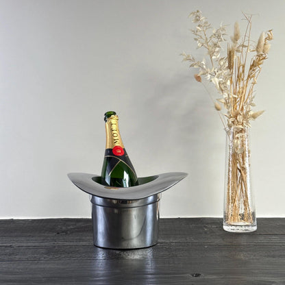 Top Hat ~ Solid Cast Champagne Ice Bucket - Wine Cooler