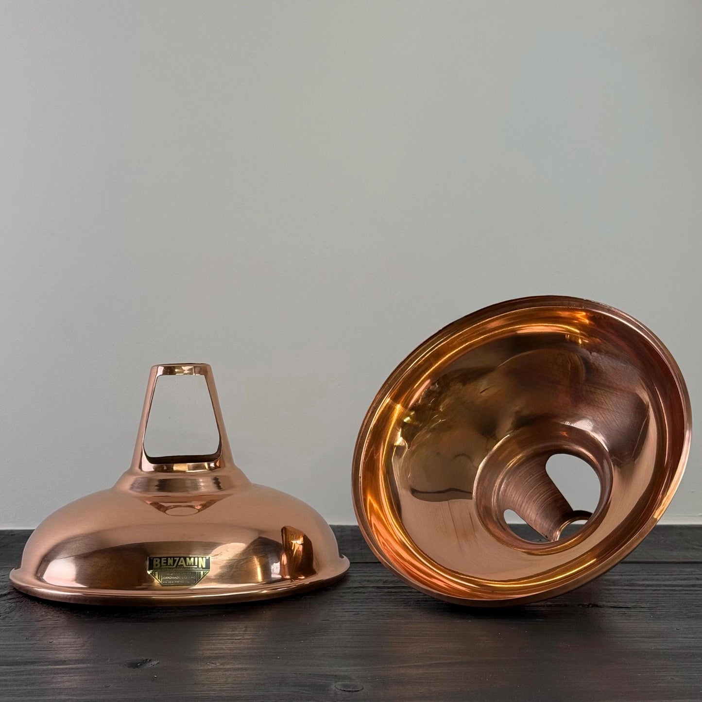 Cawston XL - Genuine Solid Copper Slotted Lampshade Pendant Set Light *Factory Second* - 14 Inch