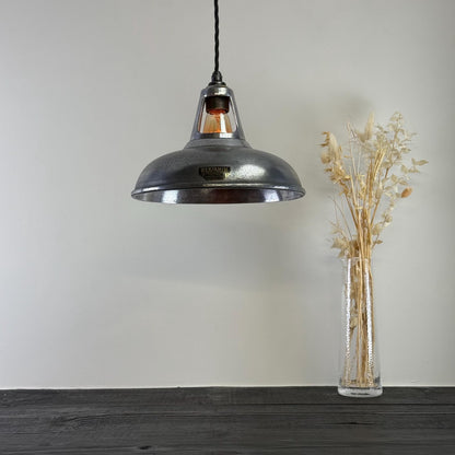 Cawston - Silver Solid Cast Aluminium Lampshade Pendant Set Light - 11 Inch