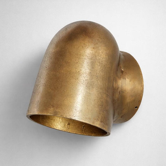 Hopton - Anitque Brass Mast Down Wall Light