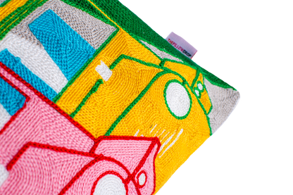 St. Barts Needlepoint Pillow – Tropical Island Design