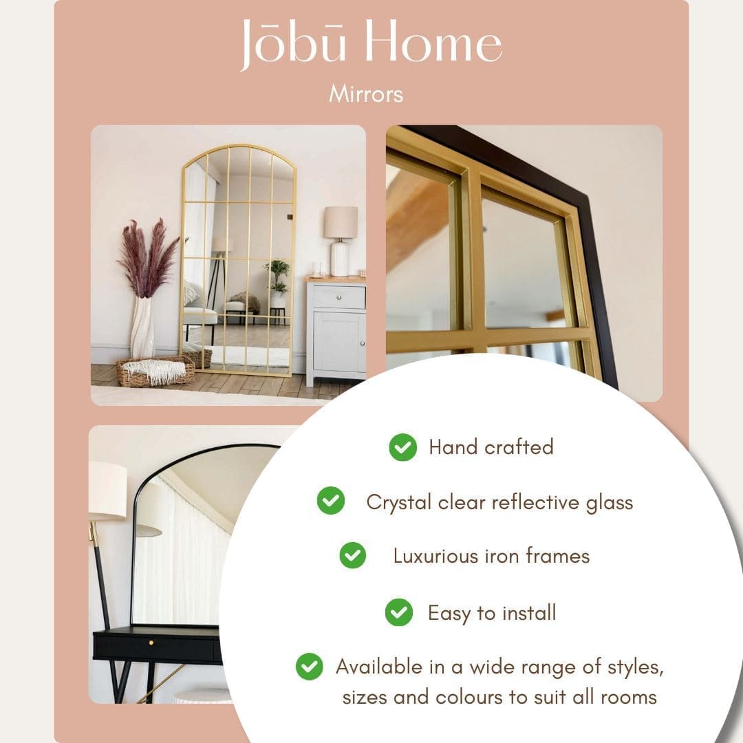 Yoko - Gold Metal Gentle Arch Mirror - 160cm x 60cm